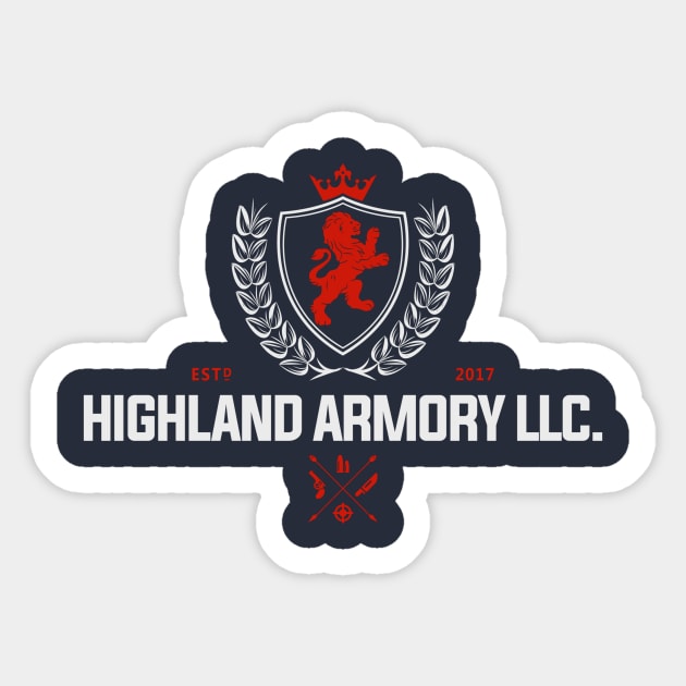 Highland Armory Red and White Sticker by gijimbo83